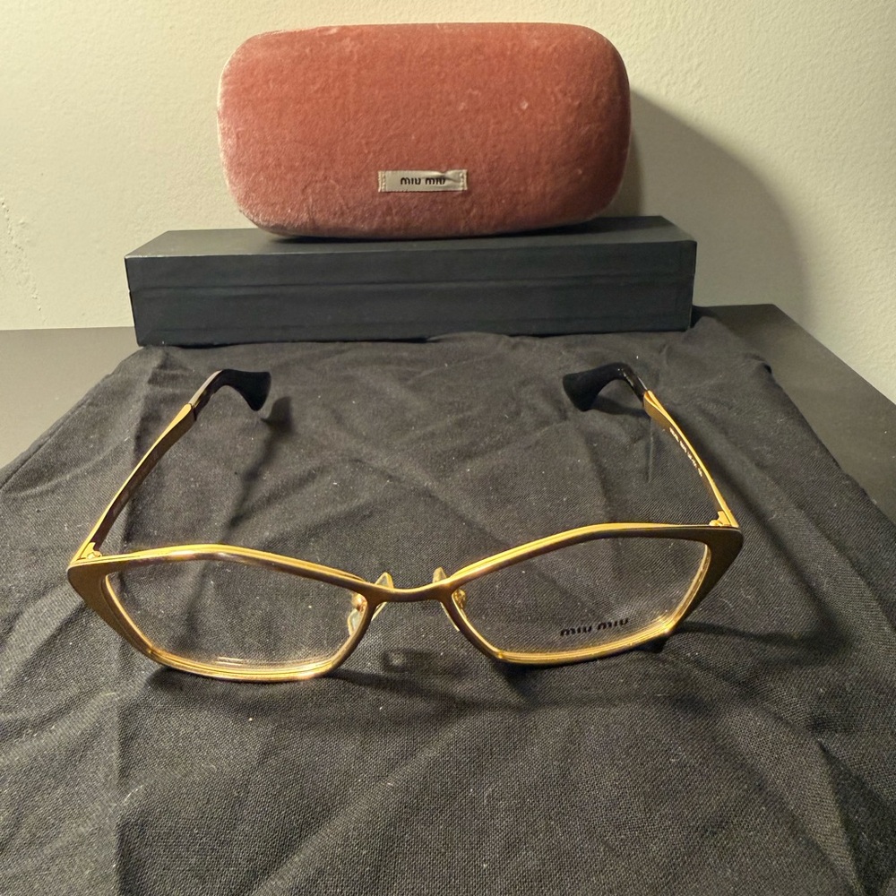 Miu Miu Gold Women's Sunglasses (authentic)